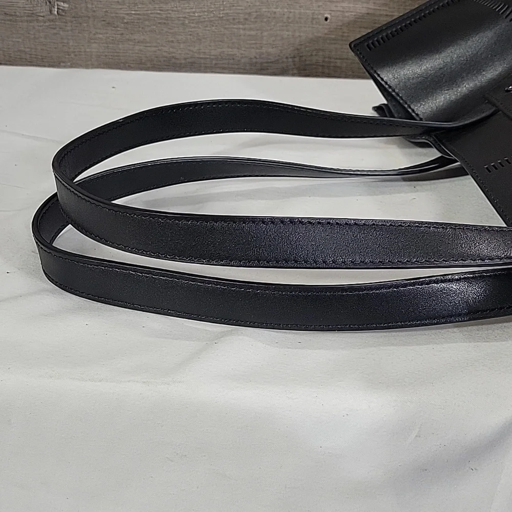 Vince Camuto Black Leather Tote Shoulder Bag Purse